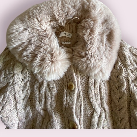 Mango MNG wool blend  COZY  BEIGE cardigan - Picture 9 of 12